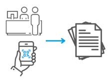 入場時に情報シートを印刷してお渡しすることで交流が活性化