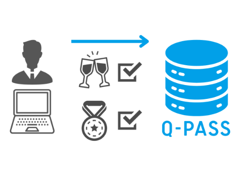 出展ブースでの来場受付